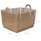 Simplify Small Vertical Weave Storage Basket with Round Handles